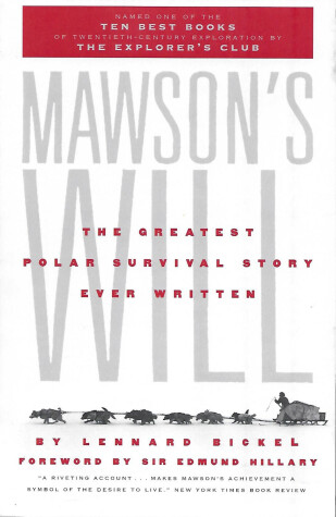 Cover of Mawson's Will