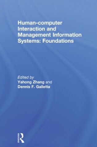 Cover of Human-computer Interaction and Management Information Systems: Foundations