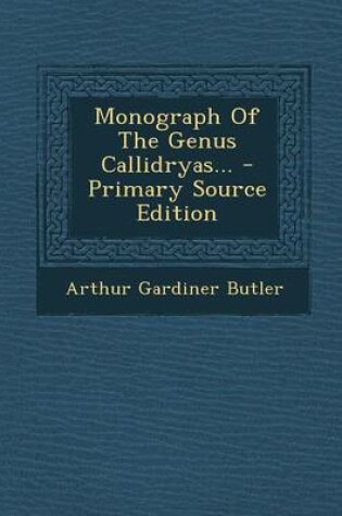 Cover of Monograph of the Genus Callidryas...