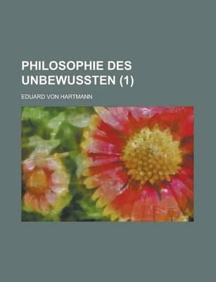 Book cover for Philosophie Des Unbewussten (1)