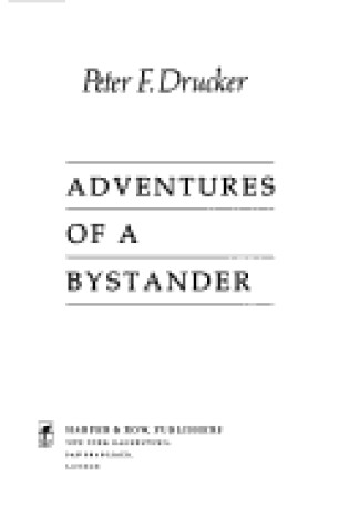 Cover of Adventures of a Bystander