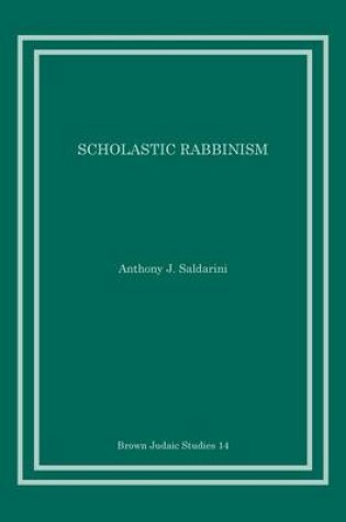 Cover of Scholastic Rabbinism