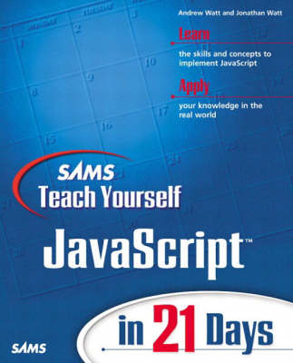 Book cover for Sams Teach Yourself JavaScript in 21 Days