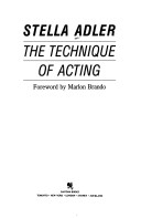 Book cover for The Technique of Acting