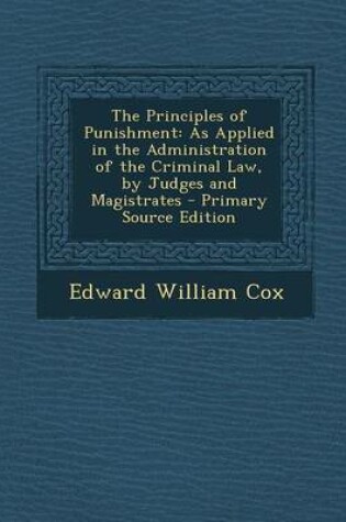 Cover of The Principles of Punishment