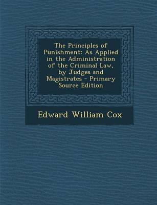 Book cover for The Principles of Punishment