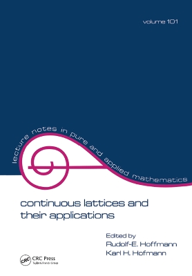 Book cover for Continuous Lattices and Their Applications