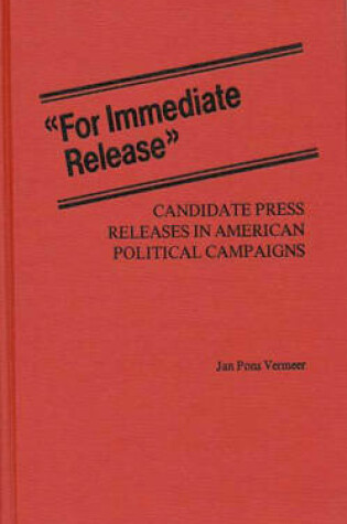 Cover of For Immediate Release