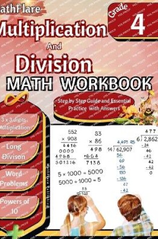 Cover of Multiplication and Division Math Workbook 4th Grade