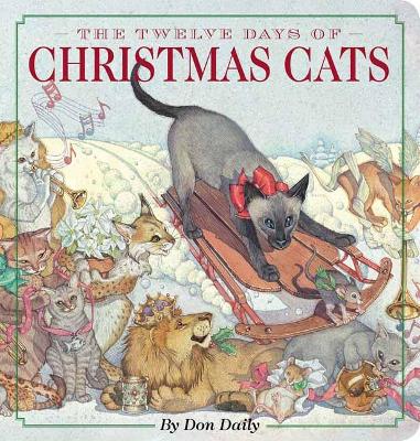 Book cover for The Twelve Days of Christmas Cats Oversized Padded Board Book