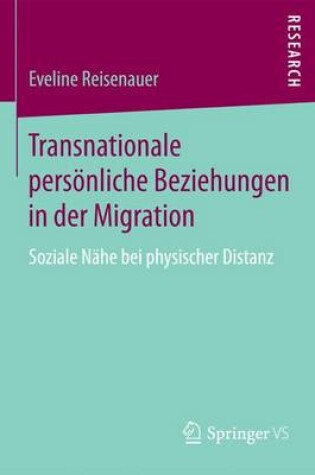 Cover of Transnationale persönliche Beziehungen in der Migration