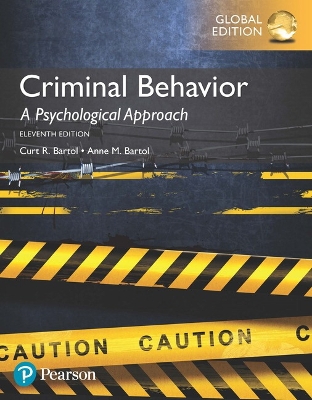 Book cover for Criminal Behavior: A Psychological Approach, Global Edition