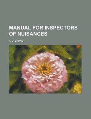 Book cover for Manual for Inspectors of Nuisances