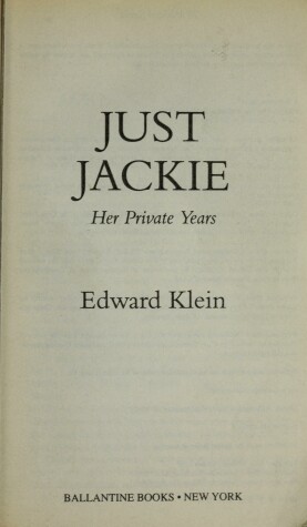 Book cover for Just Jackie: Her Private Years