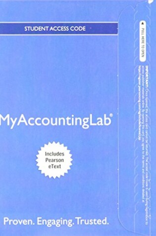 Cover of NEW MyAccountingLab with Pearson eText -- Access Card -- for Financial & Managerial Accounting, Ch 14-24 (Managerial Chapters)