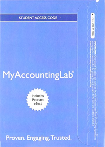 Book cover for NEW MyAccountingLab with Pearson eText -- Access Card -- for Financial & Managerial Accounting, Ch 14-24 (Managerial Chapters)