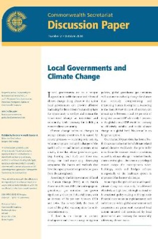 Cover of Local Governments and Climate Change