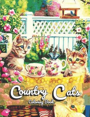 Book cover for Country Cats Coloring Book