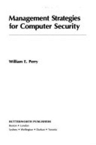 Cover of Management Strategies for Computer Security