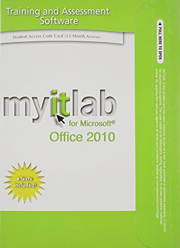 Book cover for myitlab with Pearson eText -- Access Code -- for Office 2010