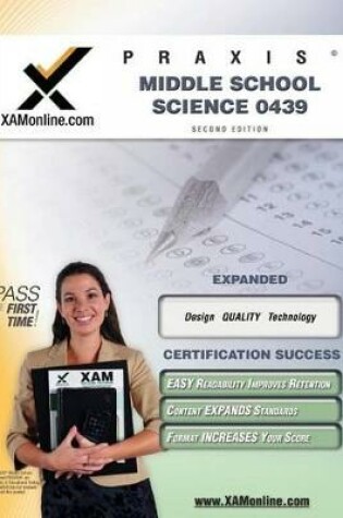 Cover of Praxis Middle School Science 0439 Teacher Certification Test Prep Study Guide