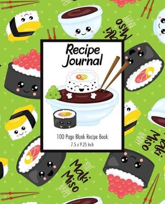 Book cover for Recipe Journal - Cute Sushi