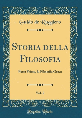 Book cover for Storia Della Filosofia, Vol. 2