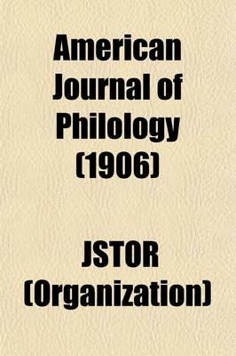 Book cover for American Journal of Philology (1906)