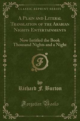 Book cover for A Plain and Literal Translation of the Arabian Nights Entertainments, Vol. 4