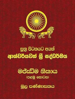Book cover for Majjhima Nikaya - Part 1