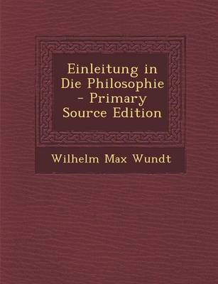 Book cover for Einleitung in Die Philosophie