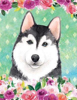 Book cover for My Big Fat Bullet Journal for Dog Lovers Husky in Flowers 2