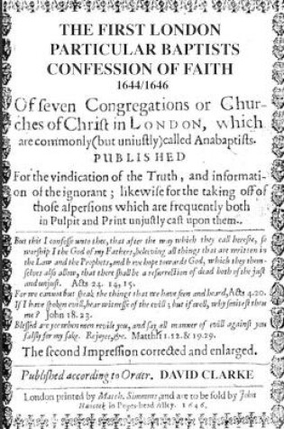 Cover of The First London Particular Baptists 1644-46 Confession