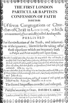 Book cover for The First London Particular Baptists 1644-46 Confession