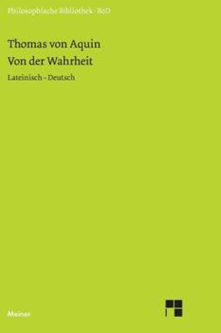 Cover of Von der Wahrheit. De veritate (Quaestio I)