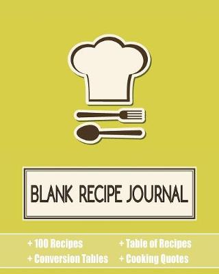 Book cover for Blank Recipe Journal
