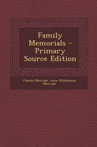 Cover of Family Memorials