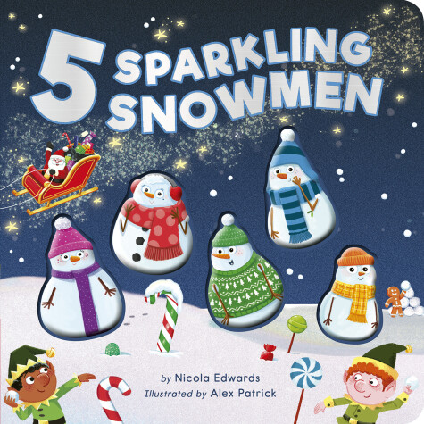 Book cover for Five Sparkling Snowmen