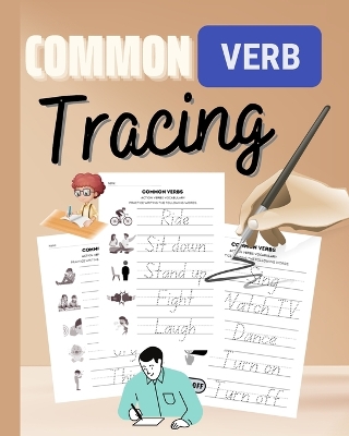 Book cover for Common Verbs Tracing Workbook