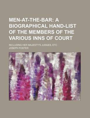 Book cover for Men-At-The-Bar; Including Her Majesty's Judges, Etc