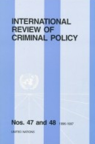 Cover of The International Review of Criminal Policy