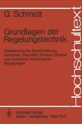 Cover of Grundlagen Der Regelungstechnik