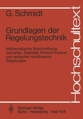 Cover of Grundlagen Der Regelungstechnik