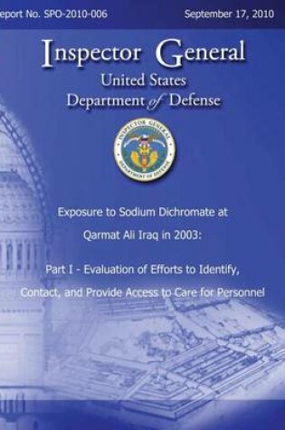 Cover of Exposure to Sodium Dichromate at Qarmat Ali Iraq in 2003