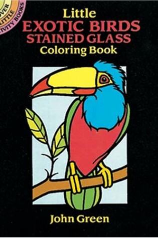Cover of Little Exotic Birds Stained Glass Colouring Book