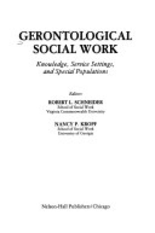 Cover of Gerontological Social Work