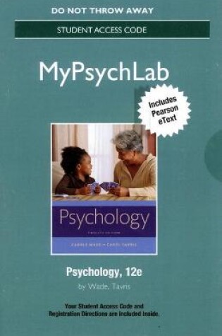 Cover of NEW MyLab Psychology with Pearson eText -- Standalone Access Card -- for Psychology