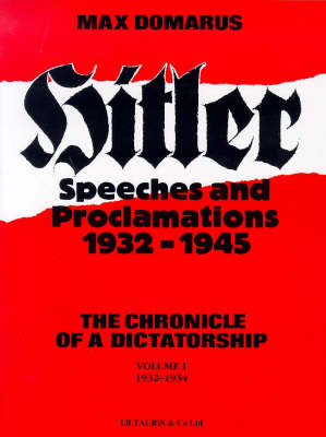 Cover of Hitler Speeches and Proclamations