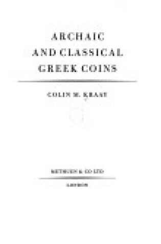 Cover of Archaic and Classical Greek Coins