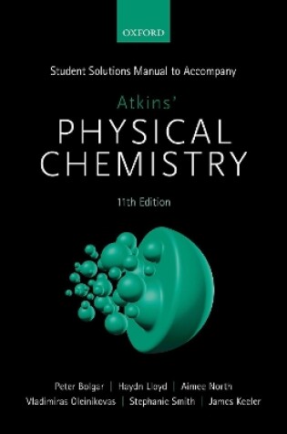 Cover of Student Solutions Manual to Accompany Atkins' Physical Chemistry 11th Edition